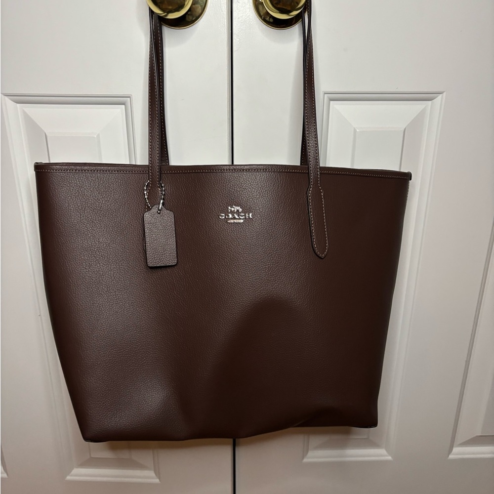 Coach Dark Brown Leather Shoulder Bag